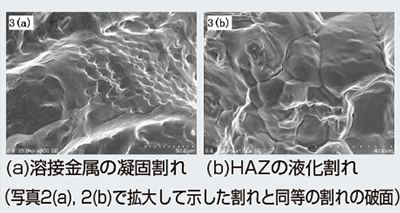 写真3　高温割れ破面